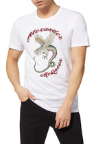 Logo Dragon Print T-Shirt